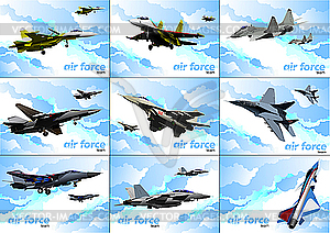 Air force team - color vector clipart