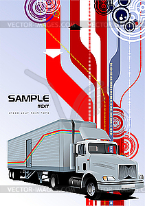 Gray lorry - vector clipart