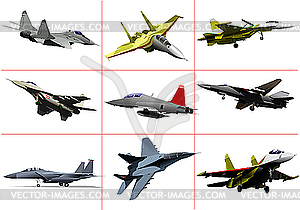 Jet fighters - vector image