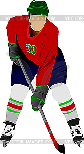 Ice hockey player - vector image