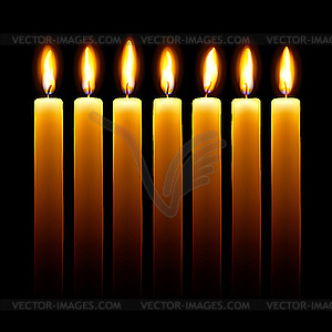 Свечи - векторизованное изображение
