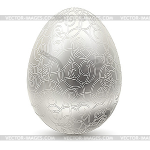 Silver egg - vector clipart