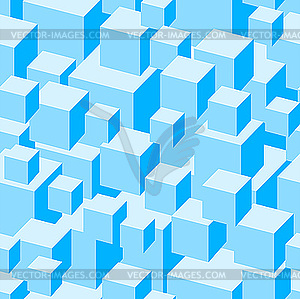 Blue boxes seamless pattern - vector image