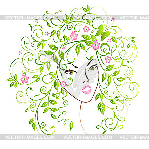 Lady Spring - vector clip art