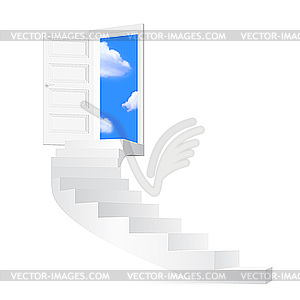 Stairs to sky - vector image