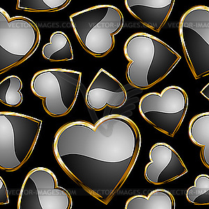 Hearts seamless pattern - vector image