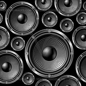 Speakers seamless background - vector image