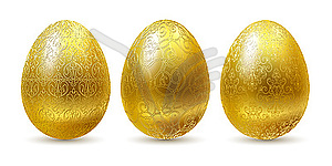 Golden Eastern eggs - vector image