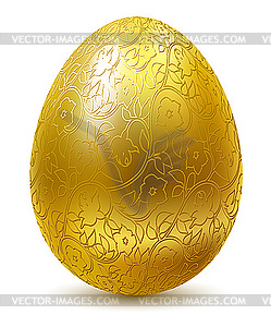 Golden Eastern egg - vector image