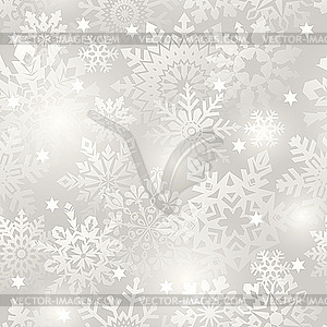 Snowflake seamless background - vector image