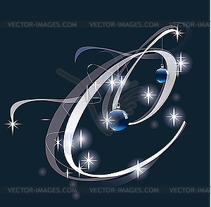 Christmas letter C - vector clip art