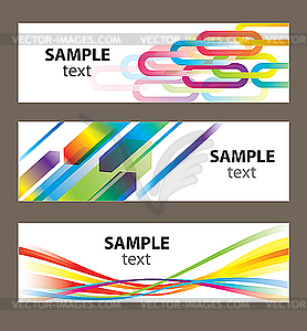 Set of abstract baners - vector clipart