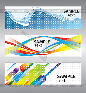 Set of abstract banners - vector image