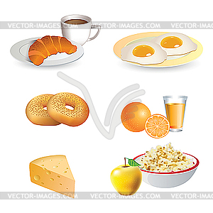 Breakfast icon set - vector clipart