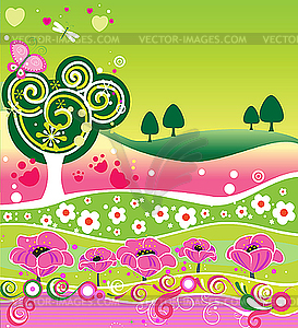 Summer background - vector clipart