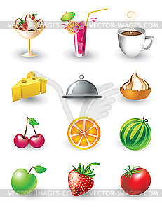 Set of food icons - vector clipart