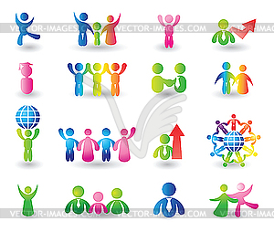 Set of people icons - vector clipart