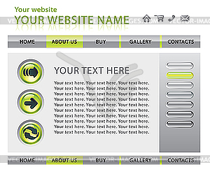 Website template - vector clipart