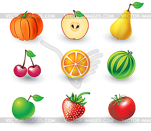 Set of fruits - vector image