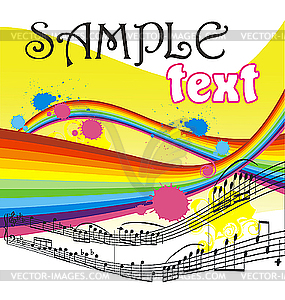 Background with musical notes - vector clipart