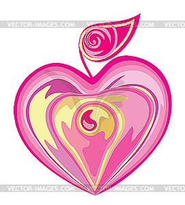 Apple-heart - vector image