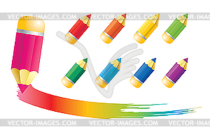 Pencil icons - vector image