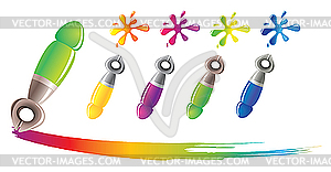 Set of pen icons - vector clipart