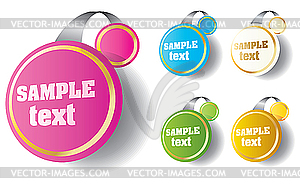 Set of beautiful stickers  - vector image