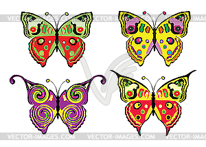 Set of butterflies - vector clipart