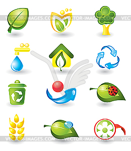 Set of nature icons - vector image