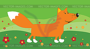 Cartoon fox - vector image