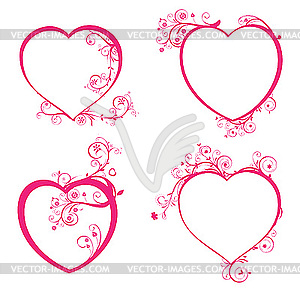 Красивые сердечки для дизайна - векторная иллюстрация