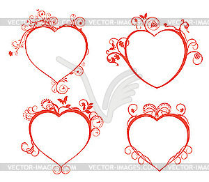 Beautiful hearts for design - vector image