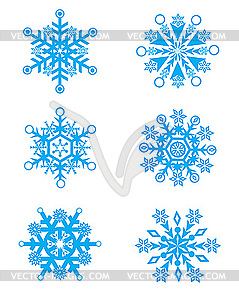 Christmas Holiday Set of Snowflakes - stock vector clipart