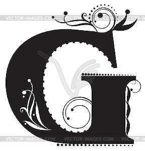 Decorative letter G - vector clipart / vector image
