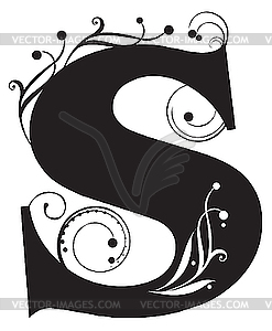 Initial letter S - vector clipart