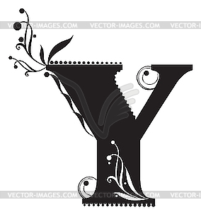 Initial letter Y - vector clipart