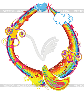 Rainbow letter Q - vector image