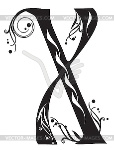 Decorative letter X - vector clipart