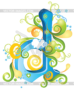 Decorative letter D - vector image