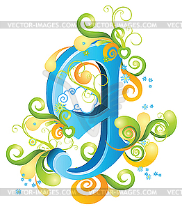 Decorative letter G - vector image