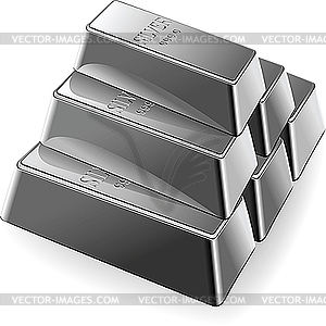 Silver bars - vector clipart