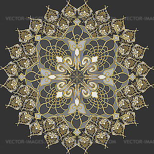 Round gold pattern - vector EPS clipart