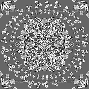 Seamless floral lace white pattern - vector clipart