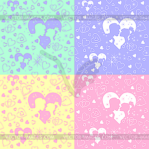 Seamless pattern of love - vector EPS clipart