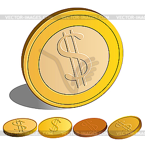 Set of Money Dollar - vector image