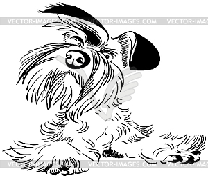 Miniature Schnauzer dog - vector clip art