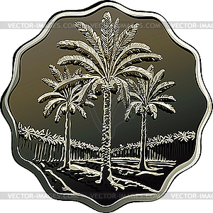 Iraqi coin - vector image