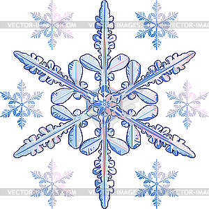 Transparent snowflake - vector image