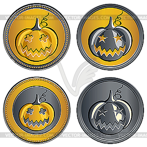 Halloween pumpkins - vector EPS clipart